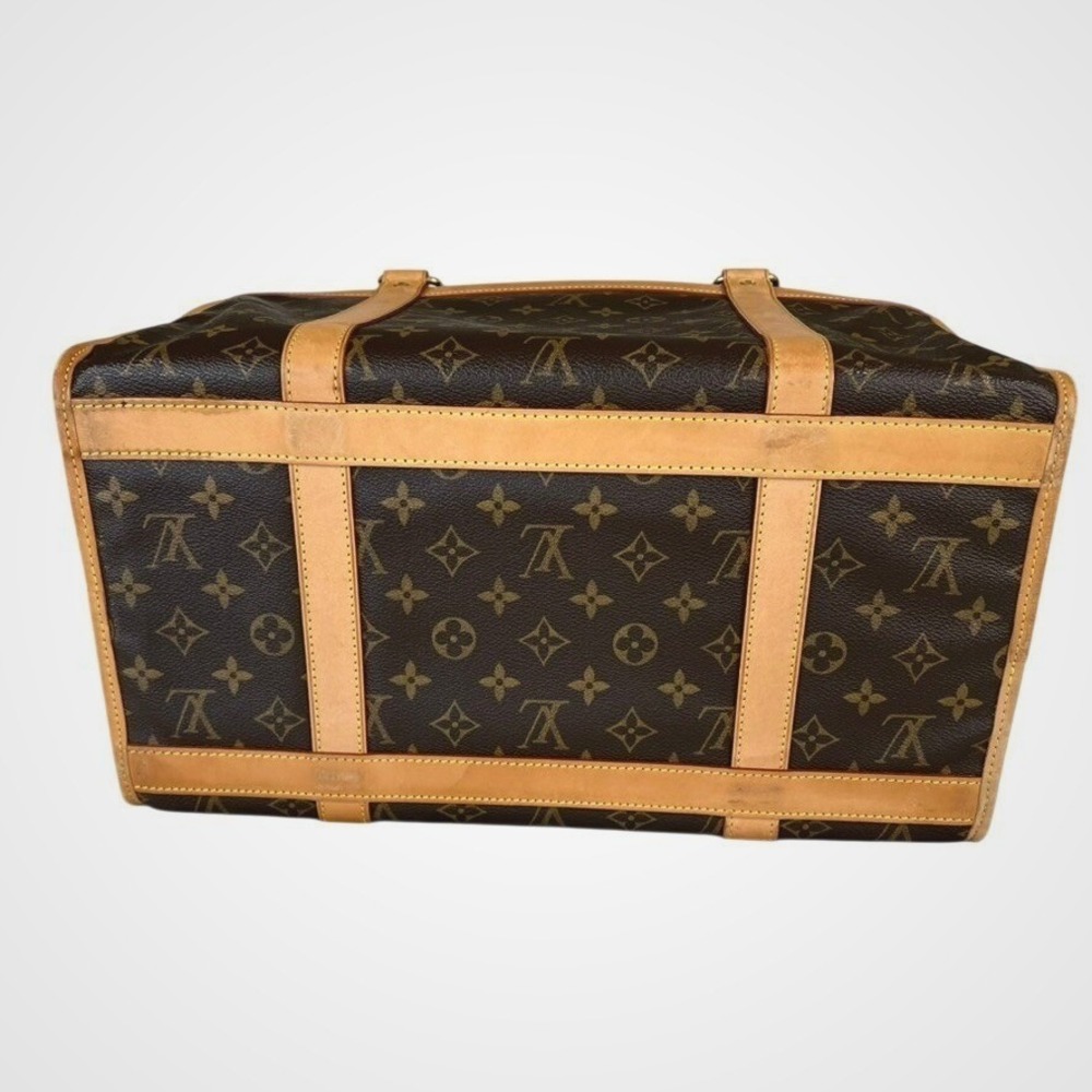Louis Vuitton Sac Chien 40 Monogram Canvas Pet Carrier Dog Bag M42024 Brown - Picture 4 of 10
